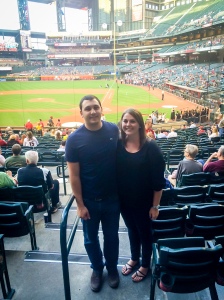 Megan and Marc at Chase Field watching the D-Backs take on the Pirates
